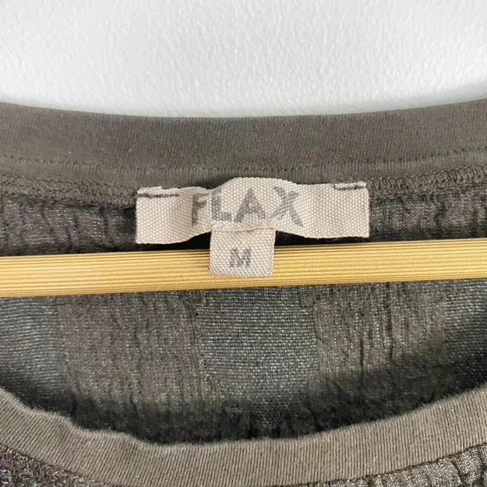 Flax Brown Crinkle Linen Top - Picture 5 of 11